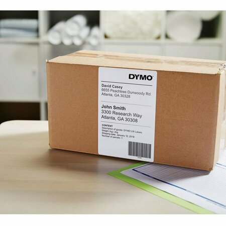 DYMO LabelWriter 4'' x 6'' White Extra-Large Shipping Permanent Self- Labels 220 Count Roll, 10PK 328DYM201199
